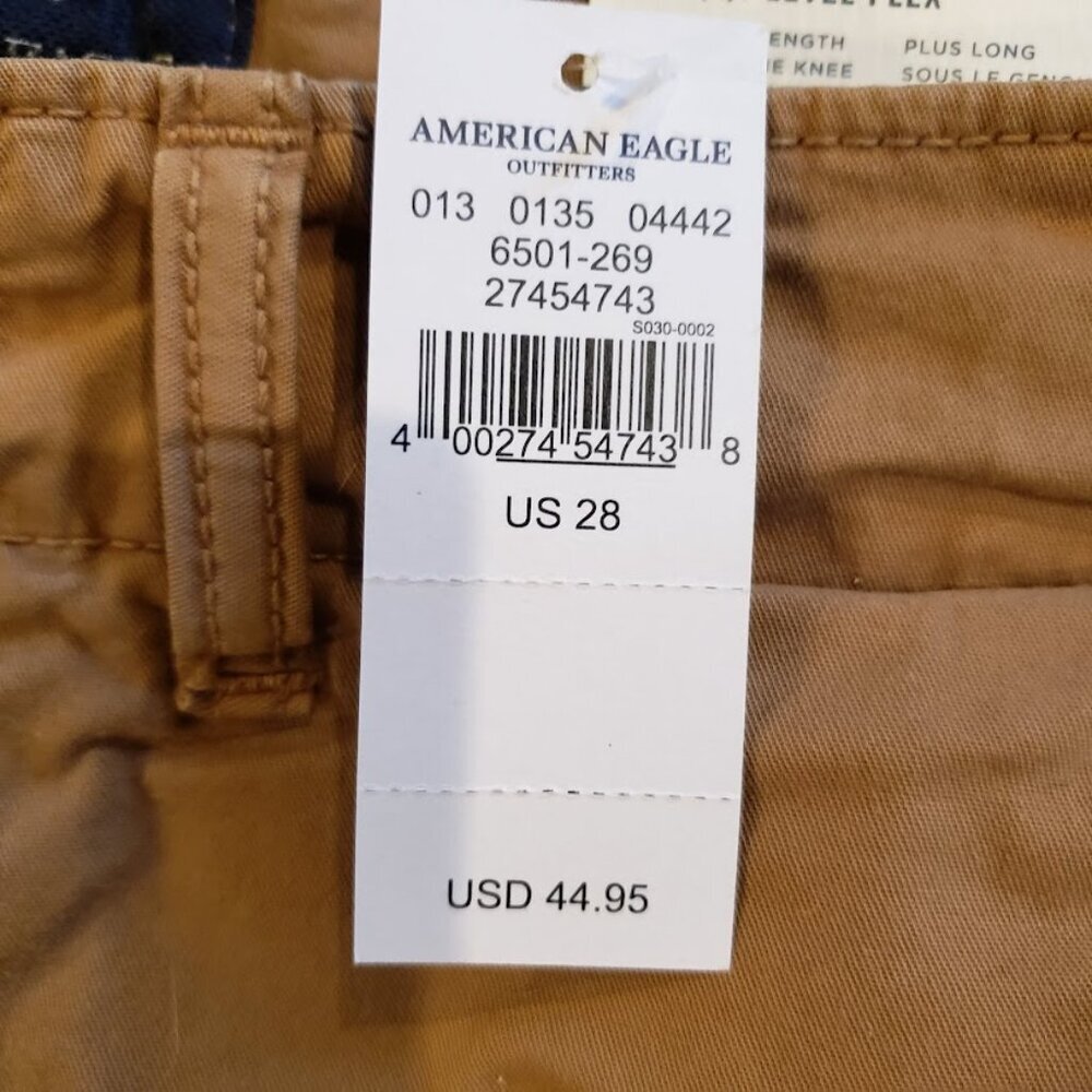 NWT American Eagle NE(X)T Level Flex Khaki Men's Shorts Size 28 - Picture 5 of 10